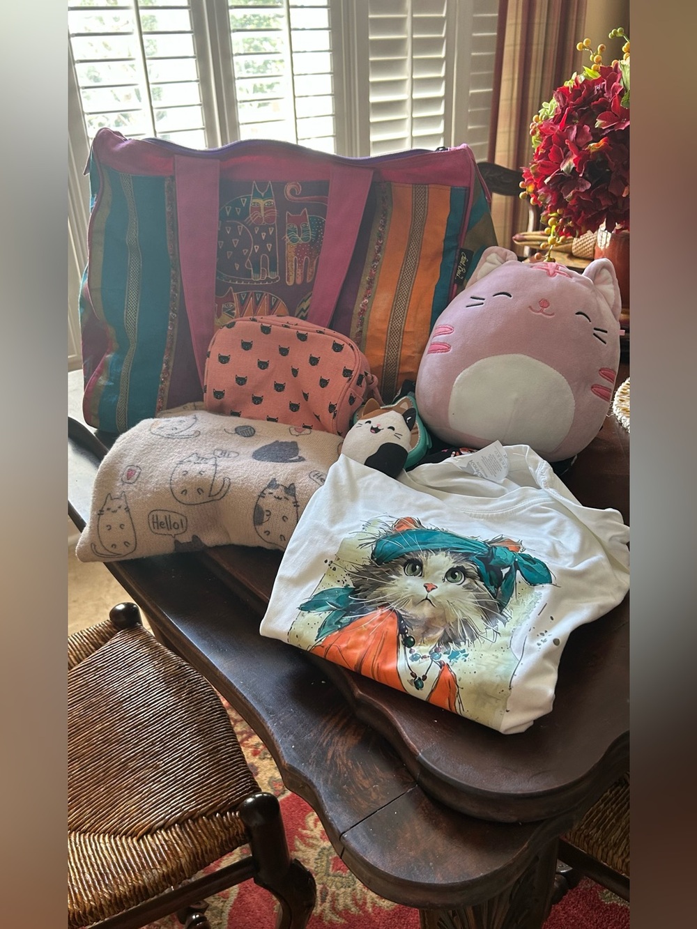 Laurel Burch Cat bag plus 7 cat items